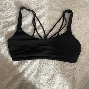Lululemon Black Strappy Sports Bra Size 6